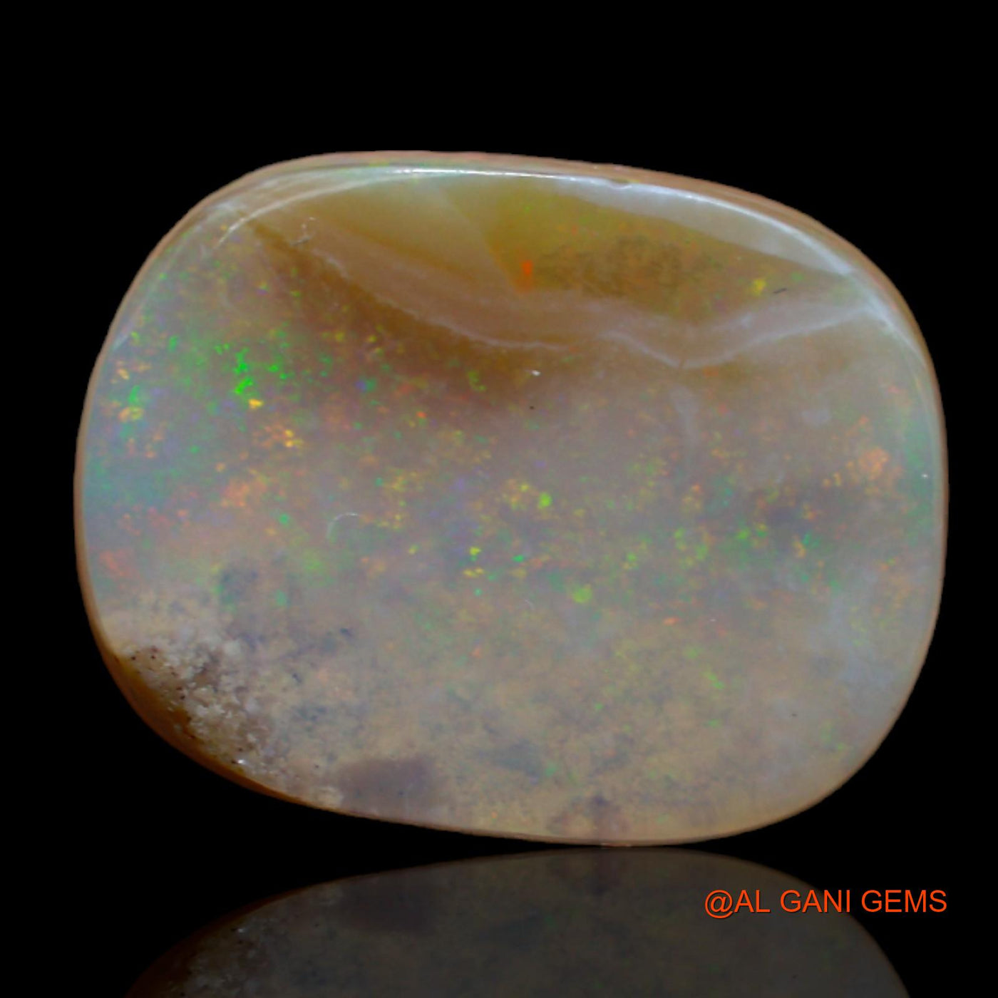 11.20 Cts Natural Australian Fire Opal Loose Gemstone Oval Cabochon 17x13x5 mm AB-20