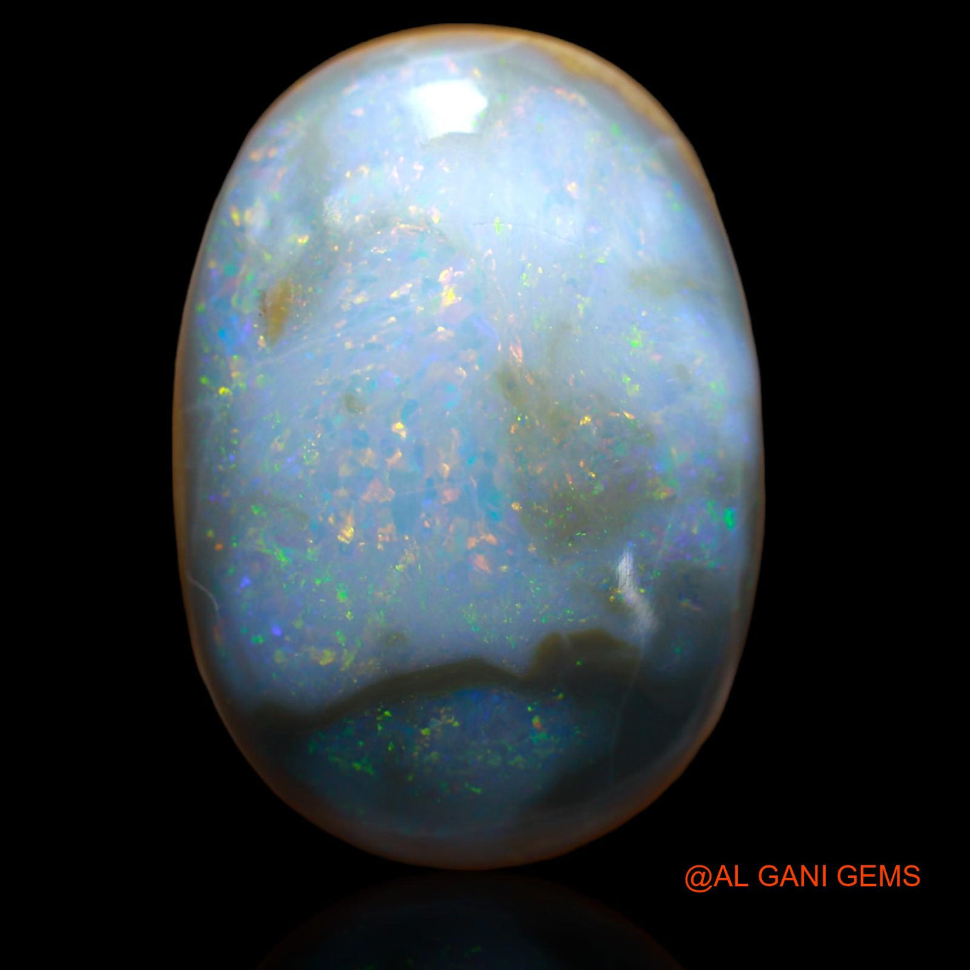 27.00 Cts Natural Australian Fire Opal Loose Gemstone Oval Cabochon 25x17x9 mm AB-213
