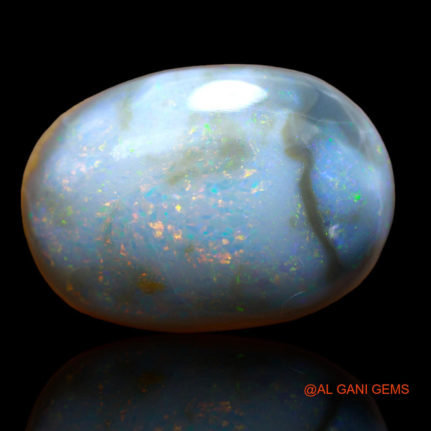 27.00 Cts Natural Australian Fire Opal Loose Gemstone Oval Cabochon 25x17x9 mm AB-213