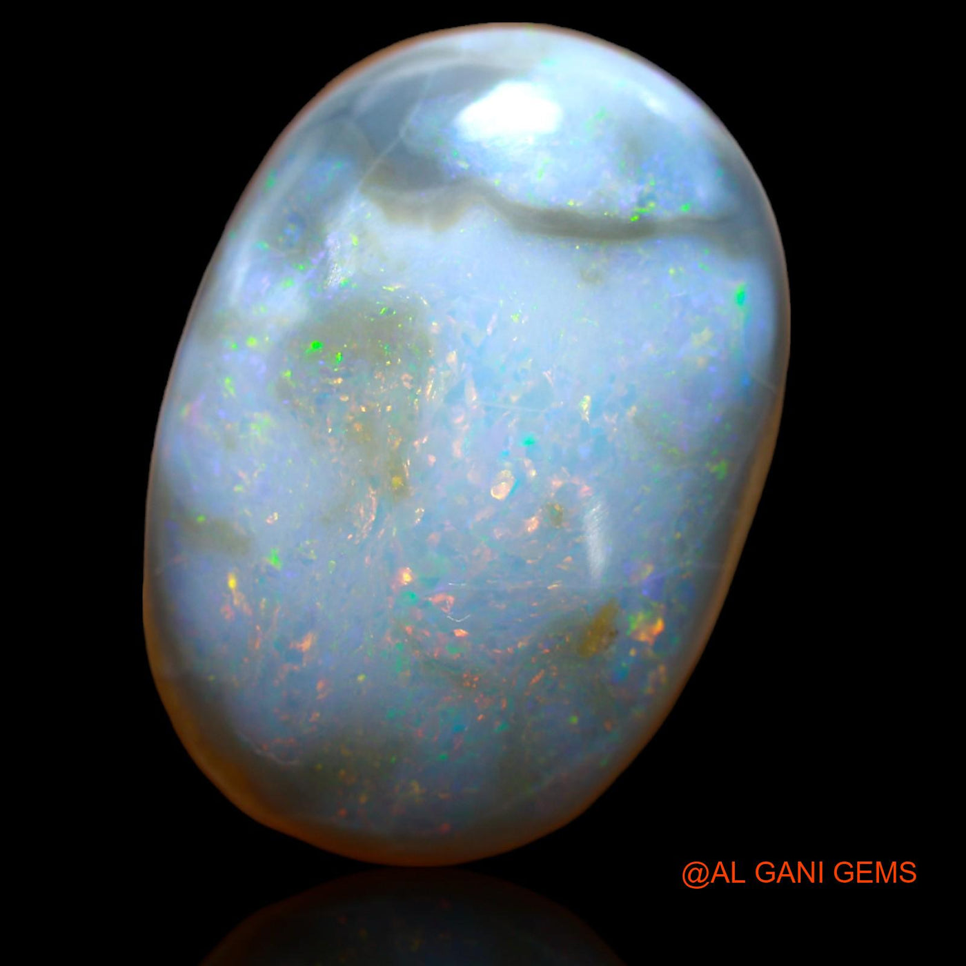 27.00 Cts Natural Australian Fire Opal Loose Gemstone Oval Cabochon 25x17x9 mm AB-213
