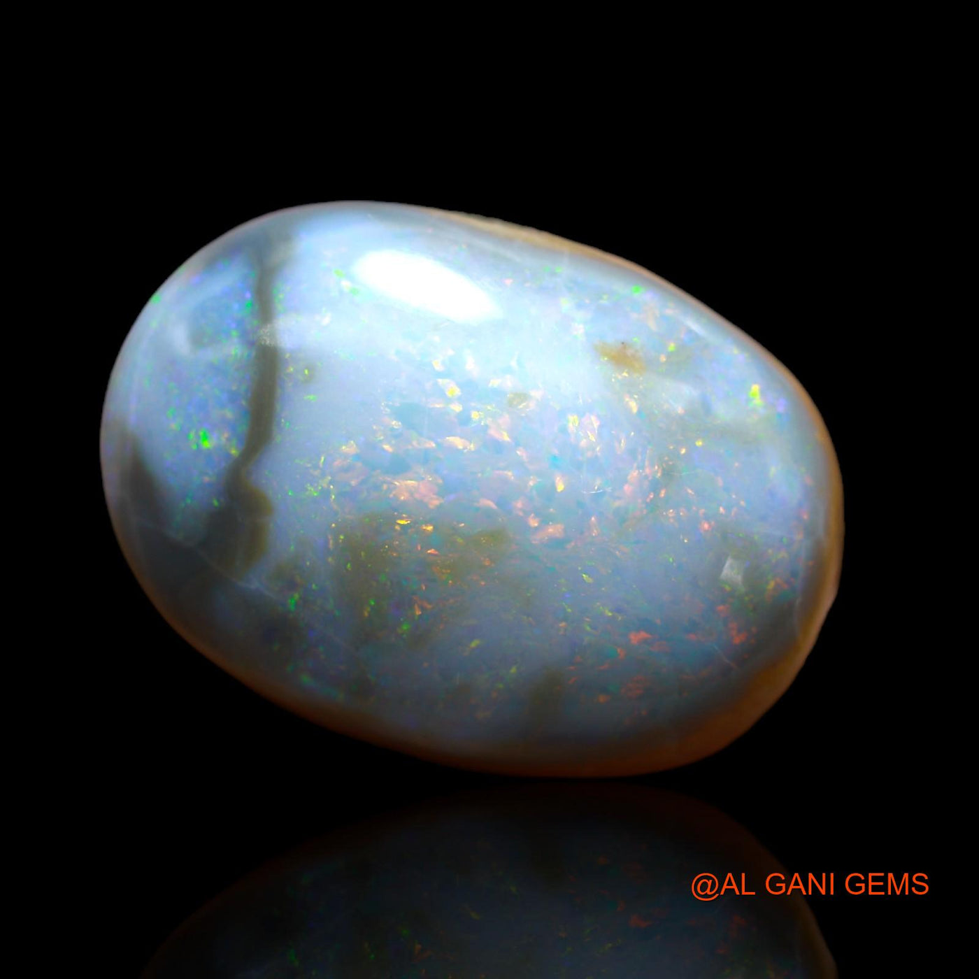 27.00 Cts Natural Australian Fire Opal Loose Gemstone Oval Cabochon 25x17x9 mm AB-213
