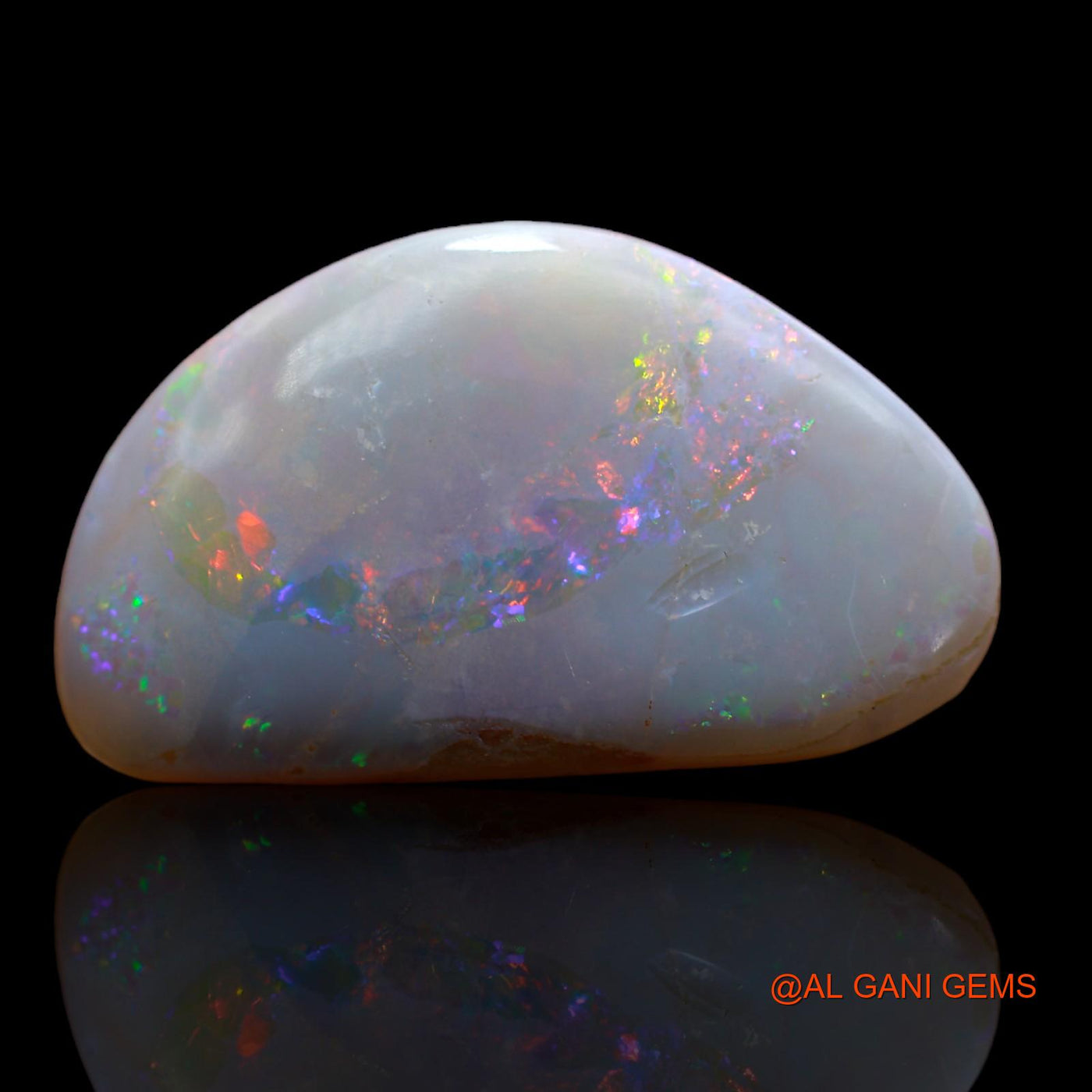 14.00 Cts Natural Australian Fire Opal Loose Gemstone Trillion Cabochon 27x16x6 mm AB-214