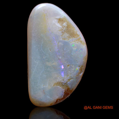 14.00 Cts Natural Australian Fire Opal Loose Gemstone Trillion Cabochon 27x16x6 mm AB-214