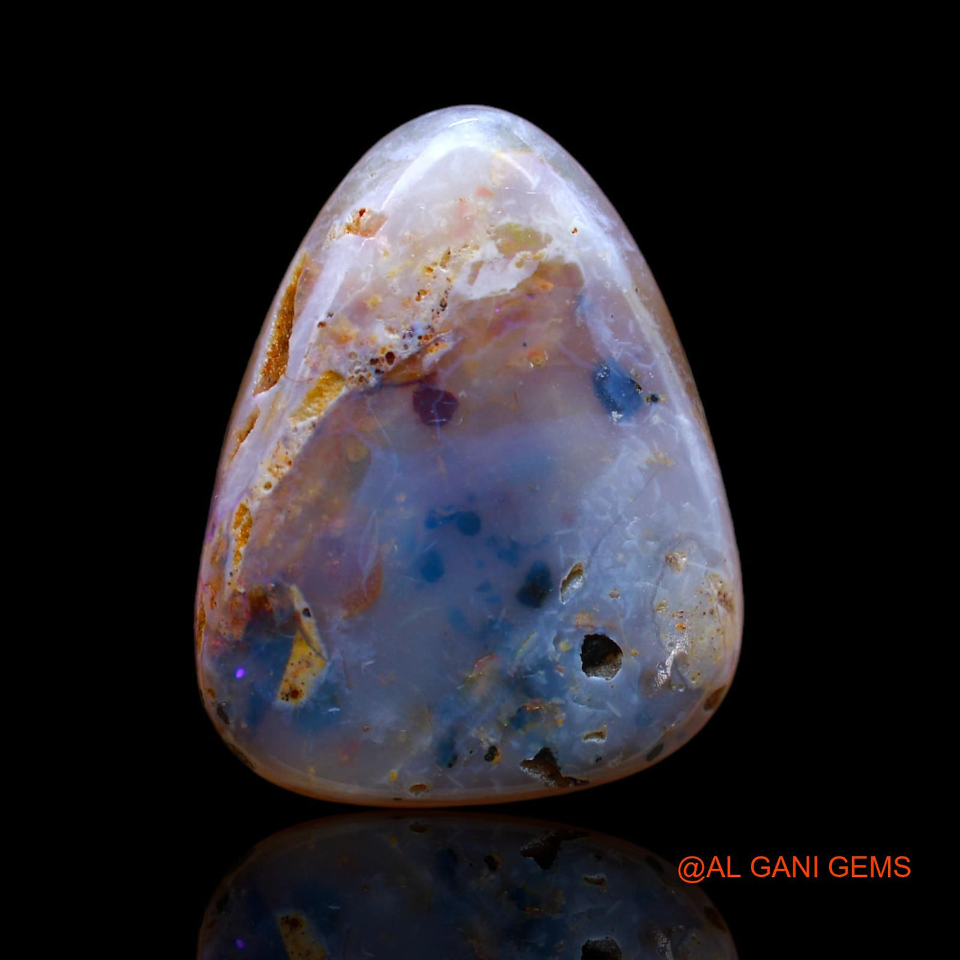 21.00 Cts Natural Australian Fire Opal Fancy Cabochon Loose Gemstone For Jewelry 23x18x8 mm AB-218