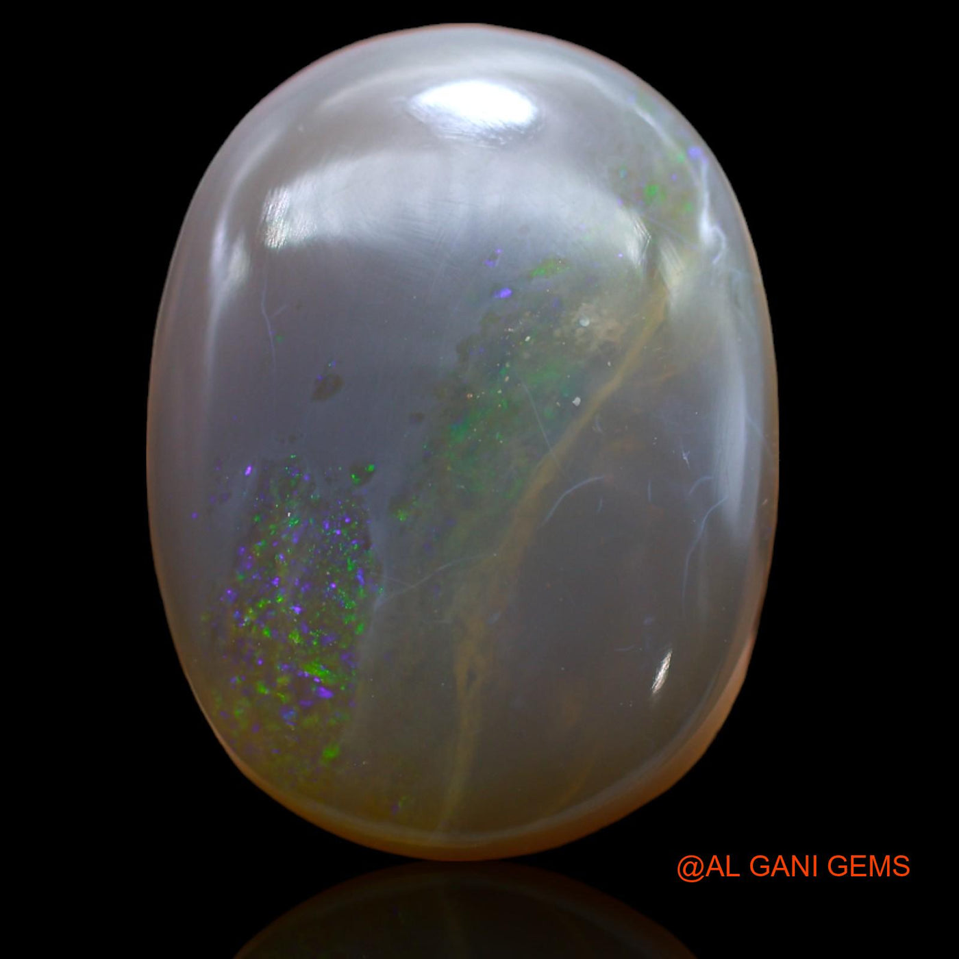 Natural Untreated Fire Opal Loose Gemstone Oval Cabochon From Australia 23.00 Cts 22x17x8 mm AB-219
