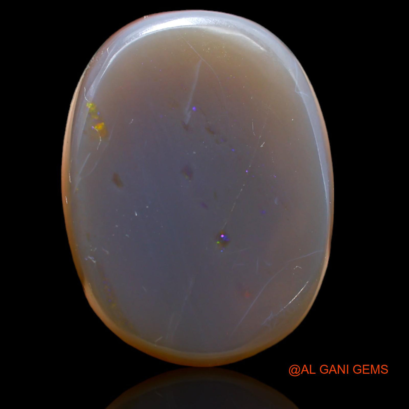 Natural Untreated Fire Opal Loose Gemstone Oval Cabochon From Australia 23.00 Cts 22x17x8 mm AB-219