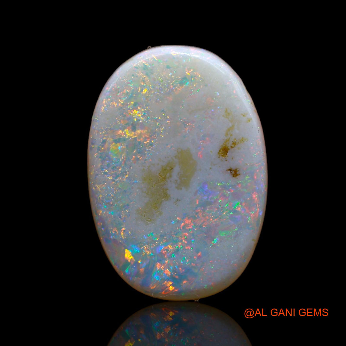 6.50 Cts Natural Australian Fire Opal Loose Gemstone Oval Cabochon 20x14x2 mm AB-21