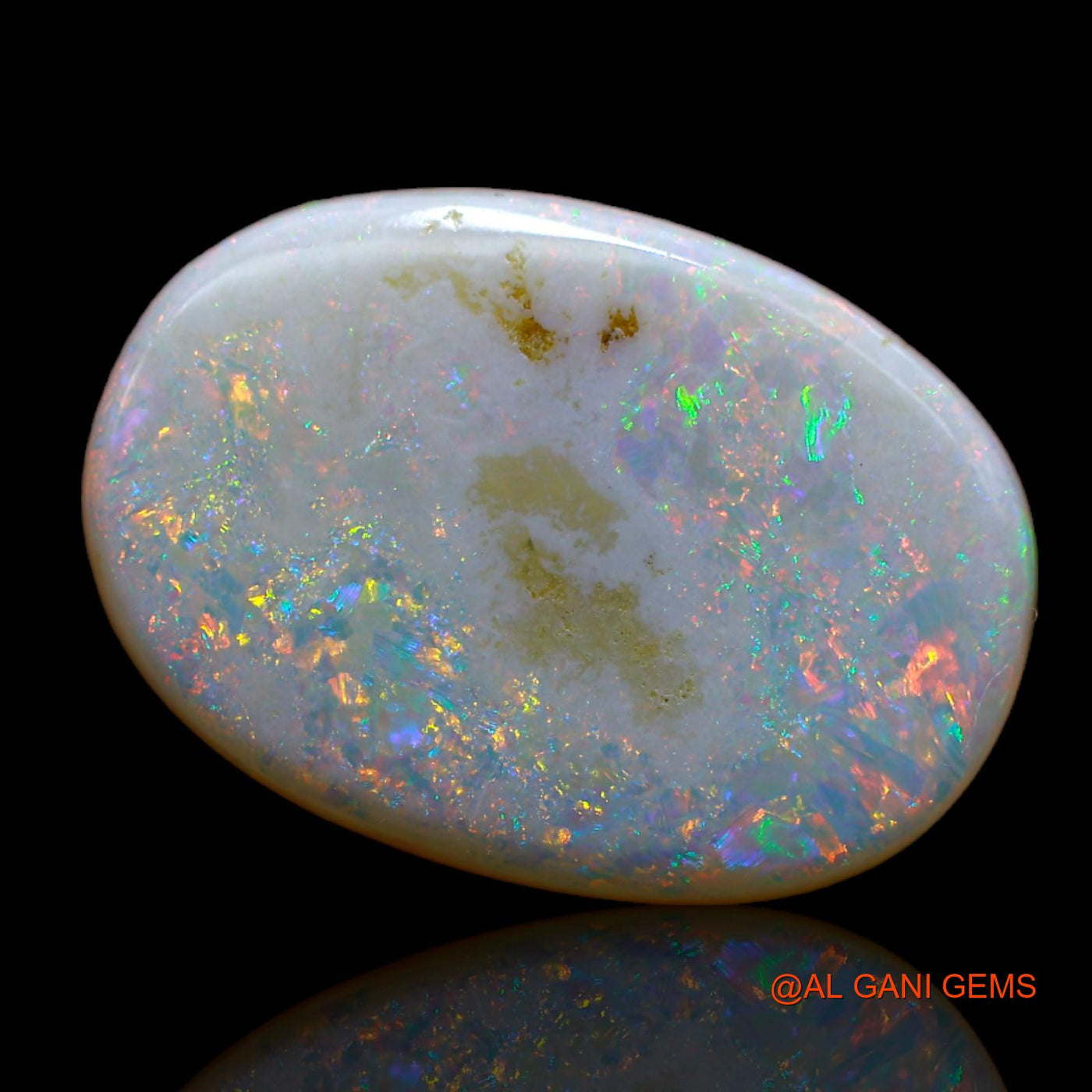 6.50 Cts Natural Australian Fire Opal Loose Gemstone Oval Cabochon 20x14x2 mm AB-21