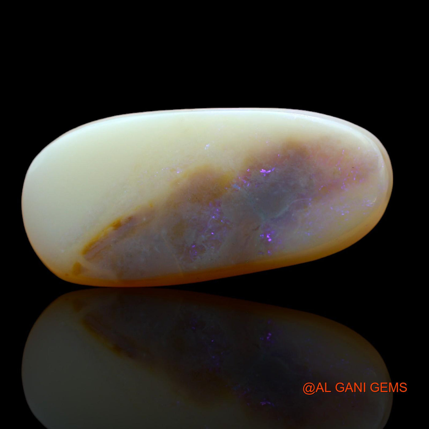 16.00 Cts Natural Australian Fire Opal Loose Gemstone Fancy Cabochon 27x13x5 mm AB-220