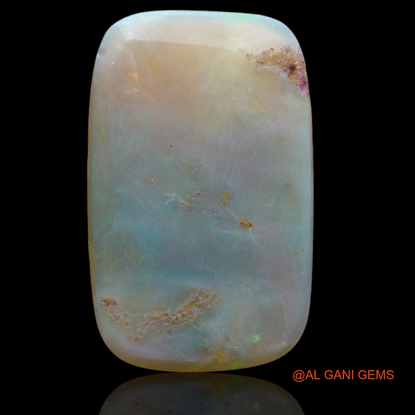 13.00 Cts Natural Australian Fire Opal Loose Gemstone Square Cabochon 23x14x5 mm AB-224