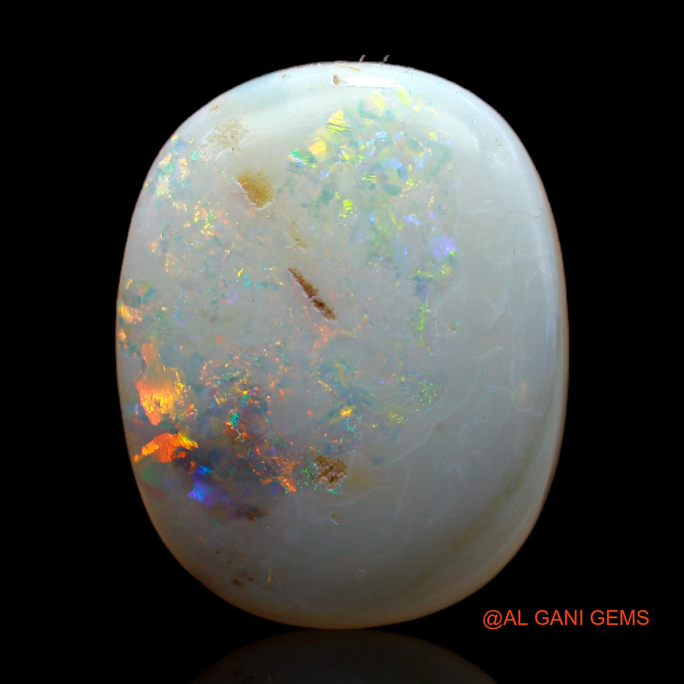 12.00 Cts Natural Australian Fire Opal Loose Gemstone Oval Cabochon 20x16x5 mm AB-226