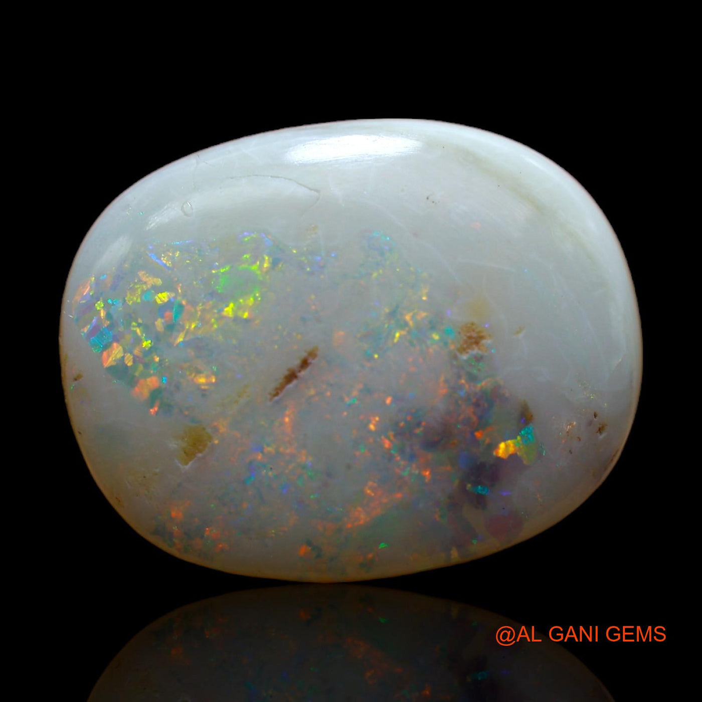 12.00 Cts Natural Australian Fire Opal Loose Gemstone Oval Cabochon 20x16x5 mm AB-226