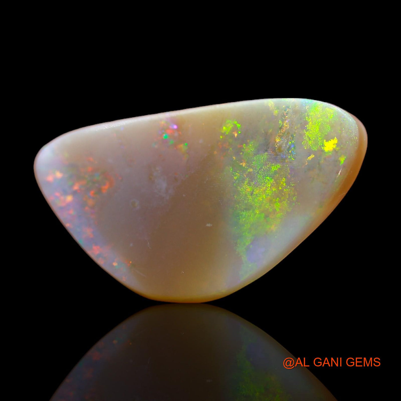 Natural Untreated Fire Opal Loose Gemstone Fancy Cabochon From Australia 10.00 Cts 23x13x4 mm AB-229