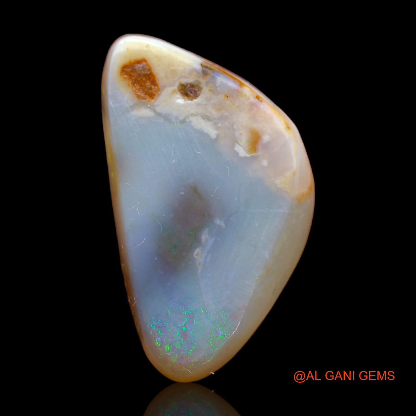Natural Untreated Fire Opal Loose Gemstone Fancy Cabochon From Australia 10.00 Cts 23x13x4 mm AB-229