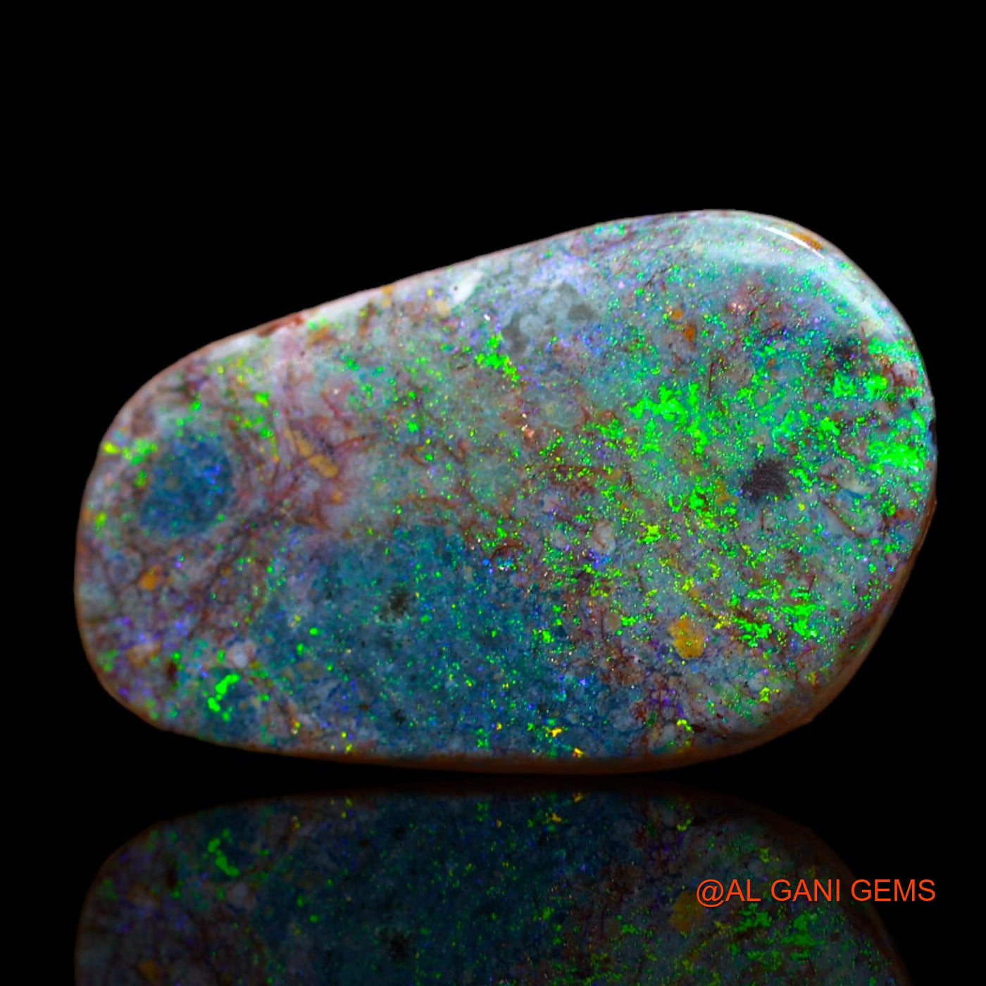 9.00 Cts Natural Australian Fire Opal Loose Gemstone Fancy Cabochon 22x14x4 mm AB-22