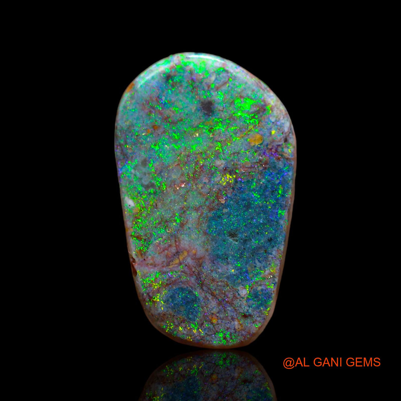 9.00 Cts Natural Australian Fire Opal Loose Gemstone Fancy Cabochon 22x14x4 mm AB-22