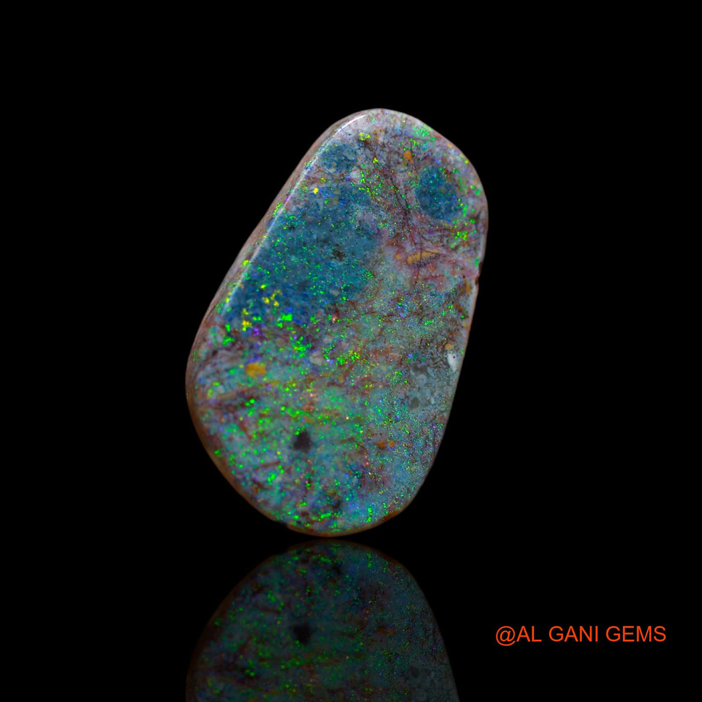9.00 Cts Natural Australian Fire Opal Loose Gemstone Fancy Cabochon 22x14x4 mm AB-22