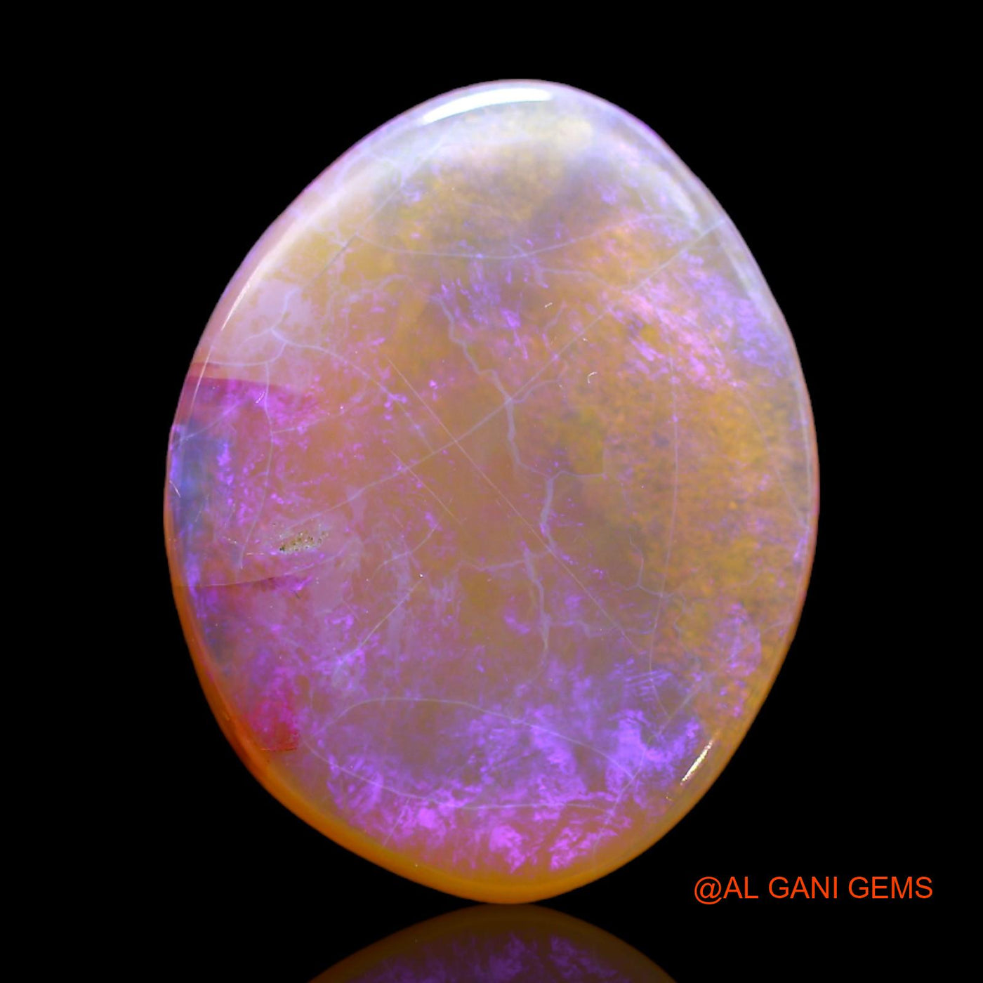 12.50 Cts Natural Australian Fire Opal Oval Cabochon Loose Gemstone For Jewelry 22x18x4 mm AB-231