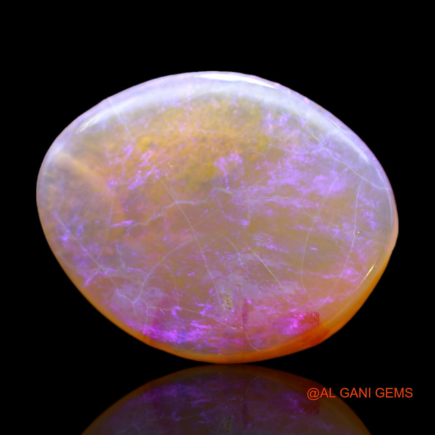 12.50 Cts Natural Australian Fire Opal Oval Cabochon Loose Gemstone For Jewelry 22x18x4 mm AB-231