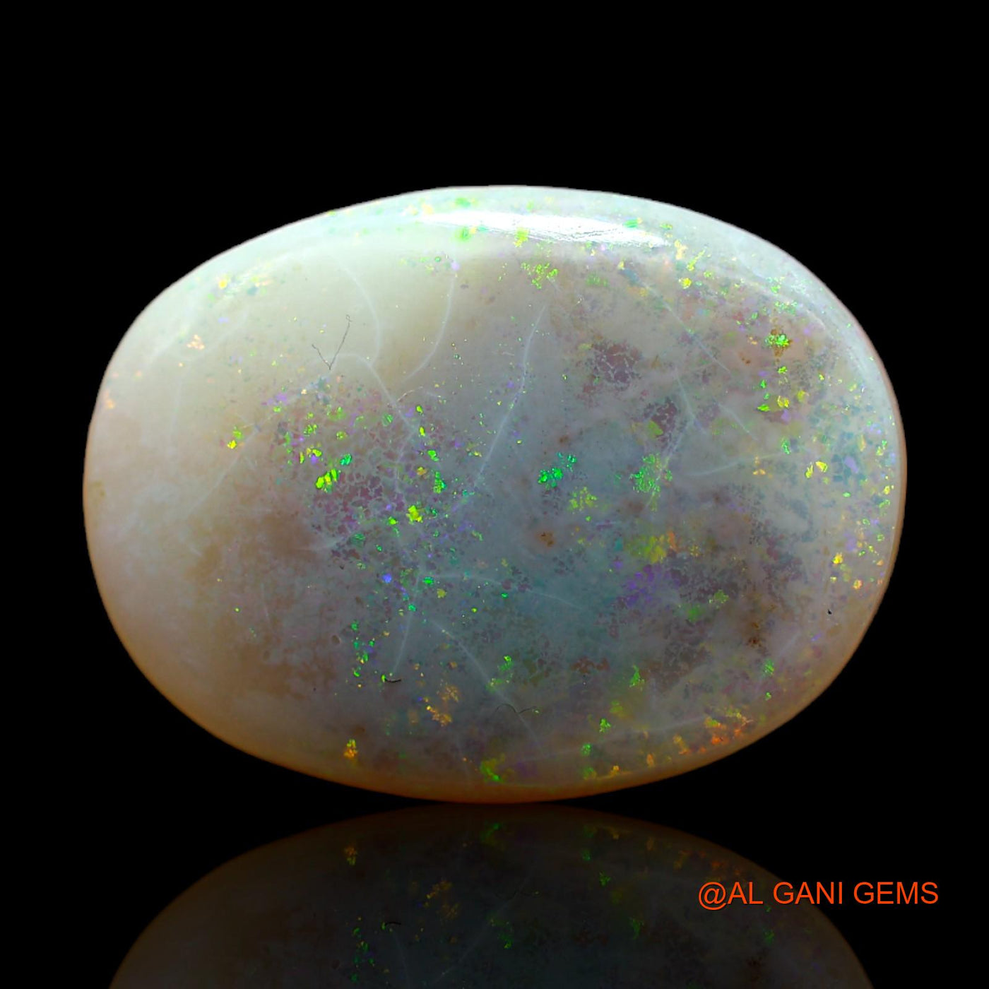 15.00 Cts Unheated Australian Fire Opal Loose Gemstone Oval Cabochon Natural 22x16x6 mm AB-234