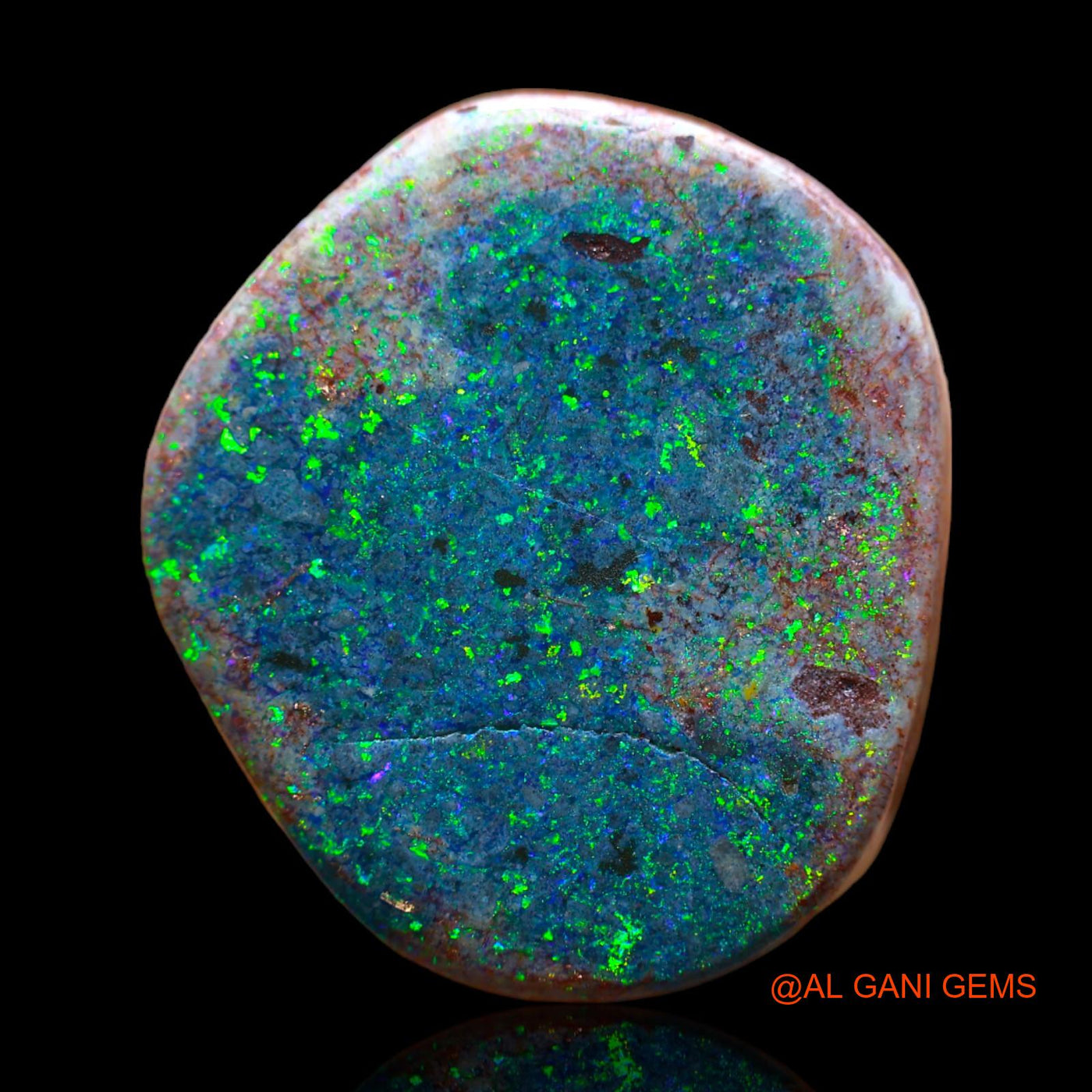 22.50 Cts Natural Australian Fire Opal Loose Gemstone Fancy Cabochon 20x19x8 mm AB-235