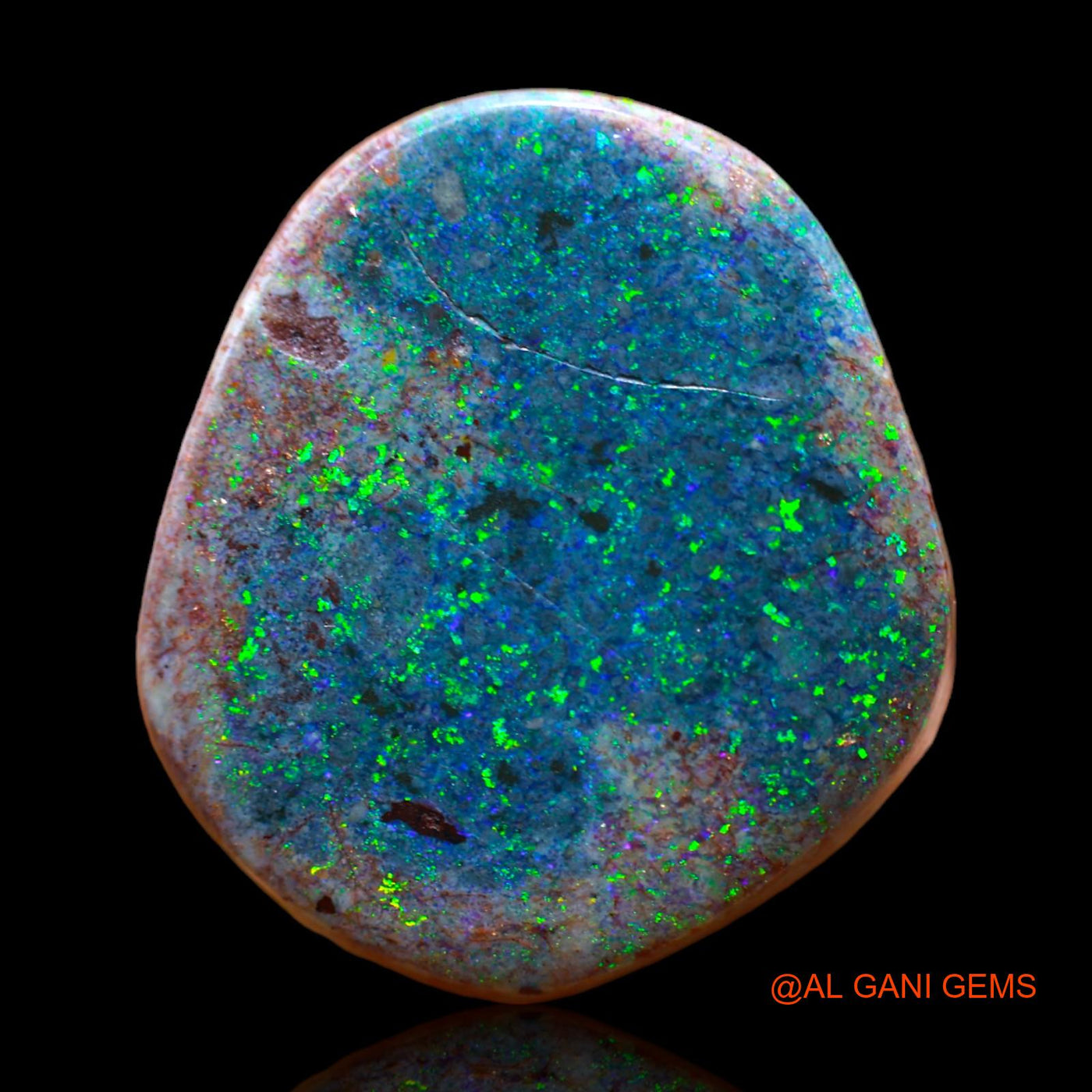 22.50 Cts Natural Australian Fire Opal Loose Gemstone Fancy Cabochon 20x19x8 mm AB-235