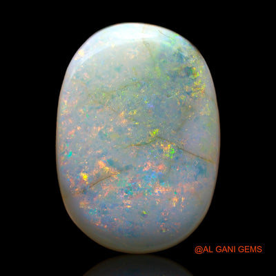 Natural Fire Opal Gemstone 14.00 Cts Loose Oval Cabochon From Australia 22x15x6 mm AB-237