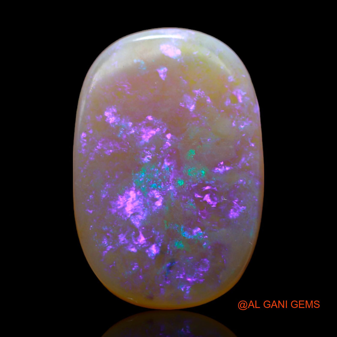 Natural Fire Opal Gemstone 12.60 Cts Loose Oval Cabochon From Australia 21x14x5 mm AB-239