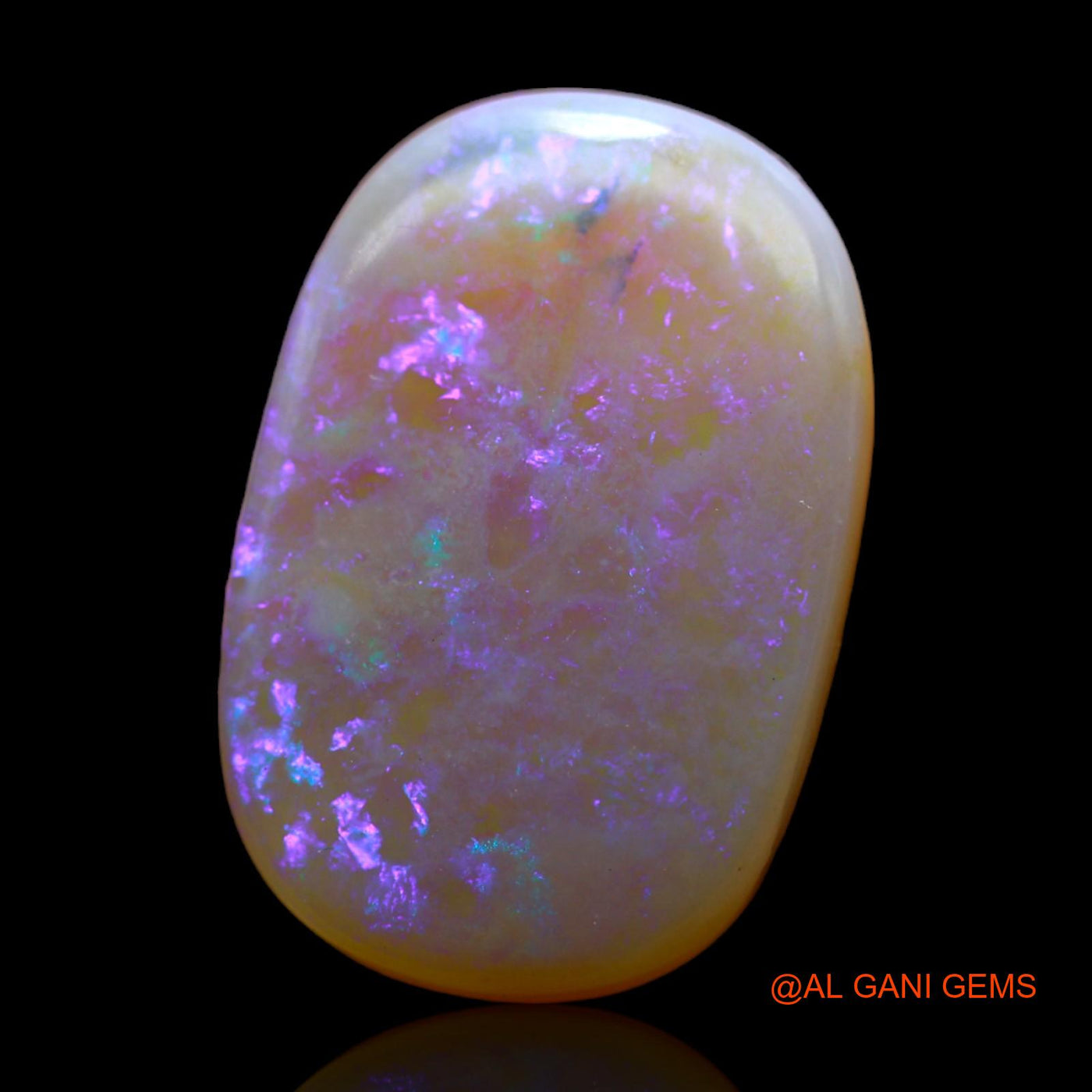 Natural Fire Opal Gemstone 12.60 Cts Loose Oval Cabochon From Australia 21x14x5 mm AB-239