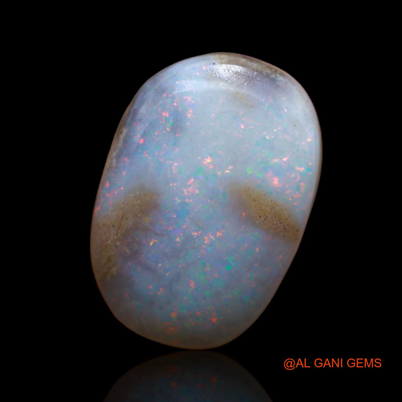Natural Fire Opal Gemstone 15.40 Cts Loose Oval Cabochon From Australia 19x14x7 mm AB-23