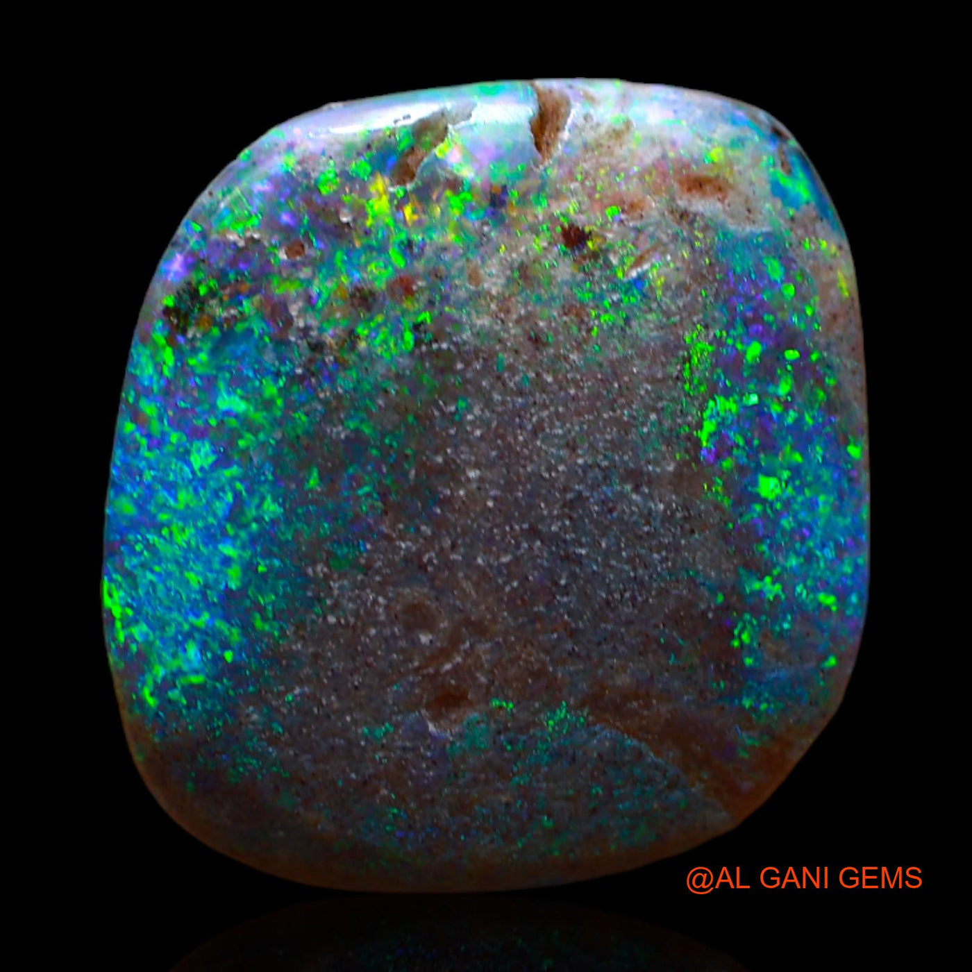 9.60 Cts Natural Australian Fire Opal Loose Gemstone Fancy Cabochon 17x16x5 mm AB-240