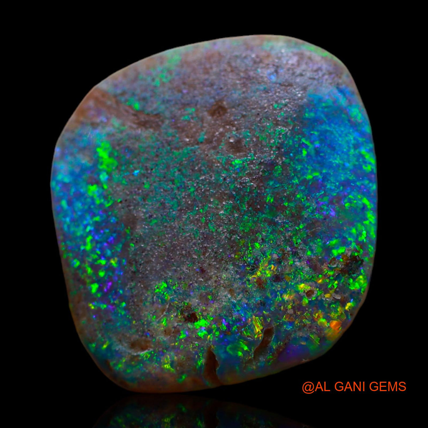 9.60 Cts Natural Australian Fire Opal Loose Gemstone Fancy Cabochon 17x16x5 mm AB-240