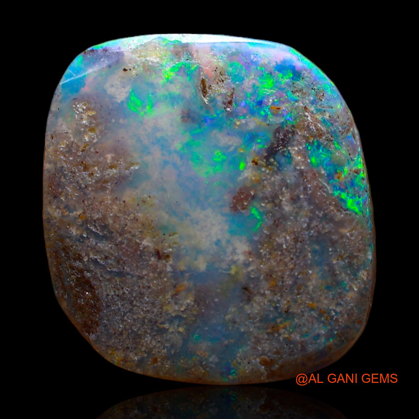 9.60 Cts Natural Australian Fire Opal Loose Gemstone Fancy Cabochon 17x16x5 mm AB-240