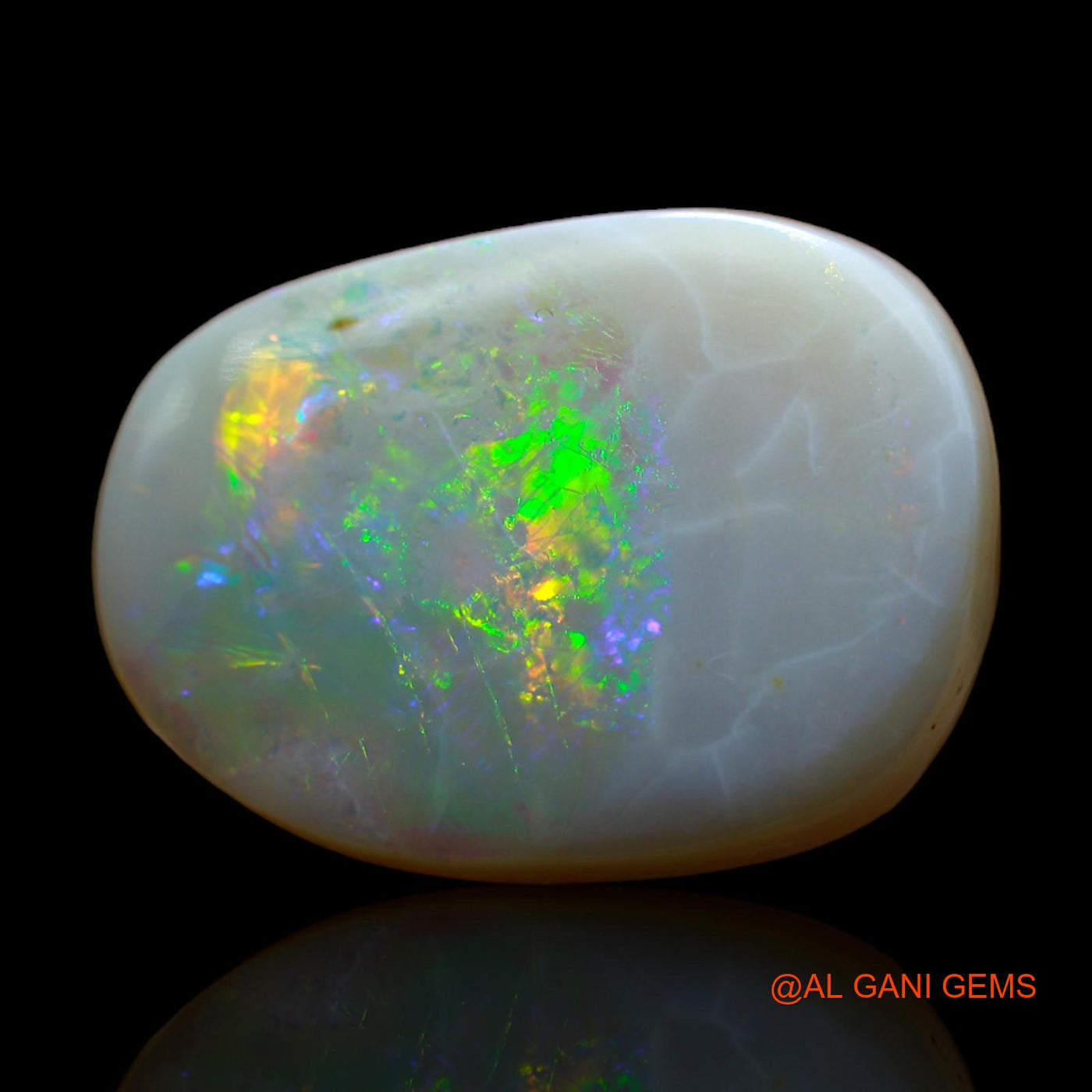 13.80 Cts Natural Australian Fire Opal Loose Gemstone Fancy Cabochon 21x15x6 mm AB-245