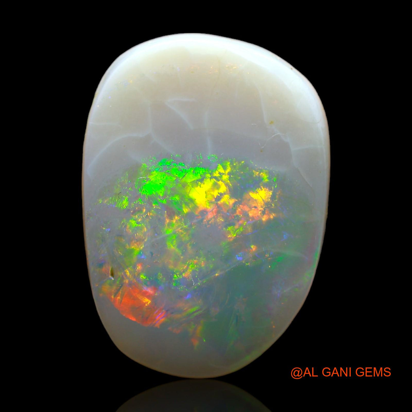 13.80 Cts Natural Australian Fire Opal Loose Gemstone Fancy Cabochon 21x15x6 mm AB-245