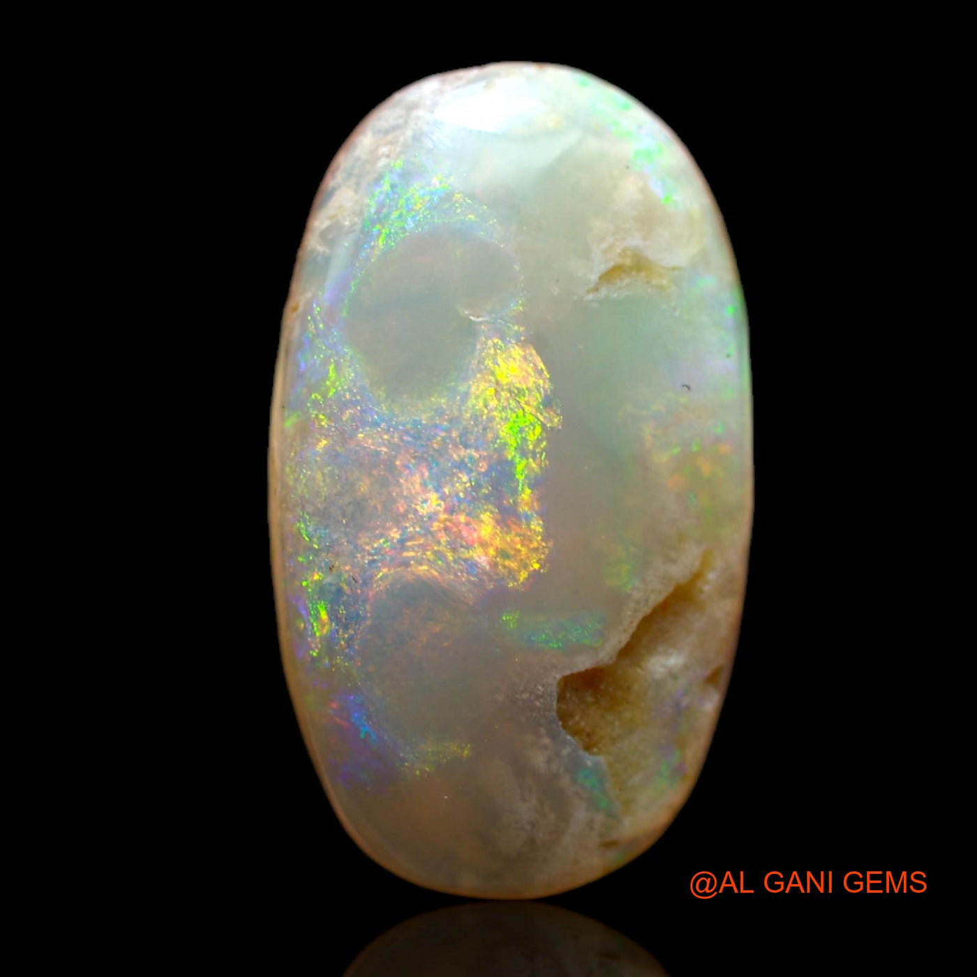 9.70 Cts Natural Australian Fire Opal Loose Gemstone Oval Cabochon 21x12x6 mm AB-247