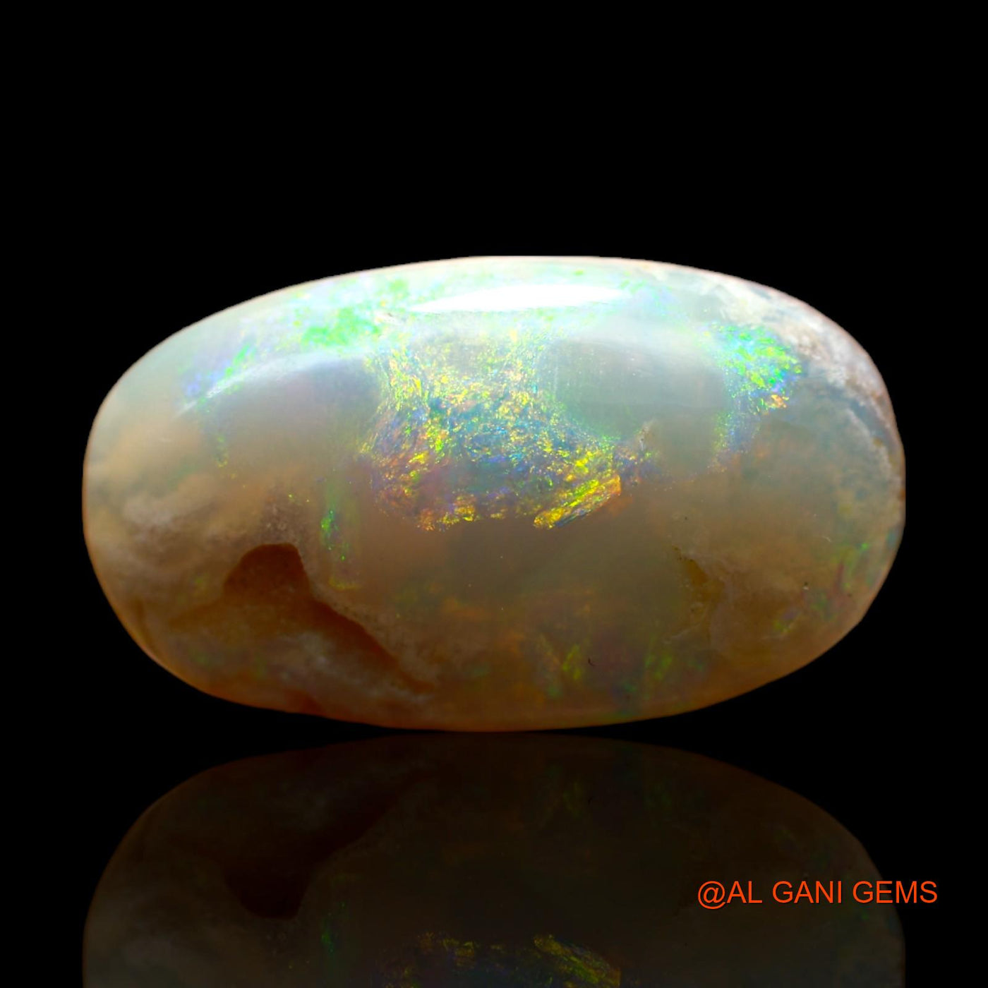 9.70 Cts Natural Australian Fire Opal Loose Gemstone Oval Cabochon 21x12x6 mm AB-247