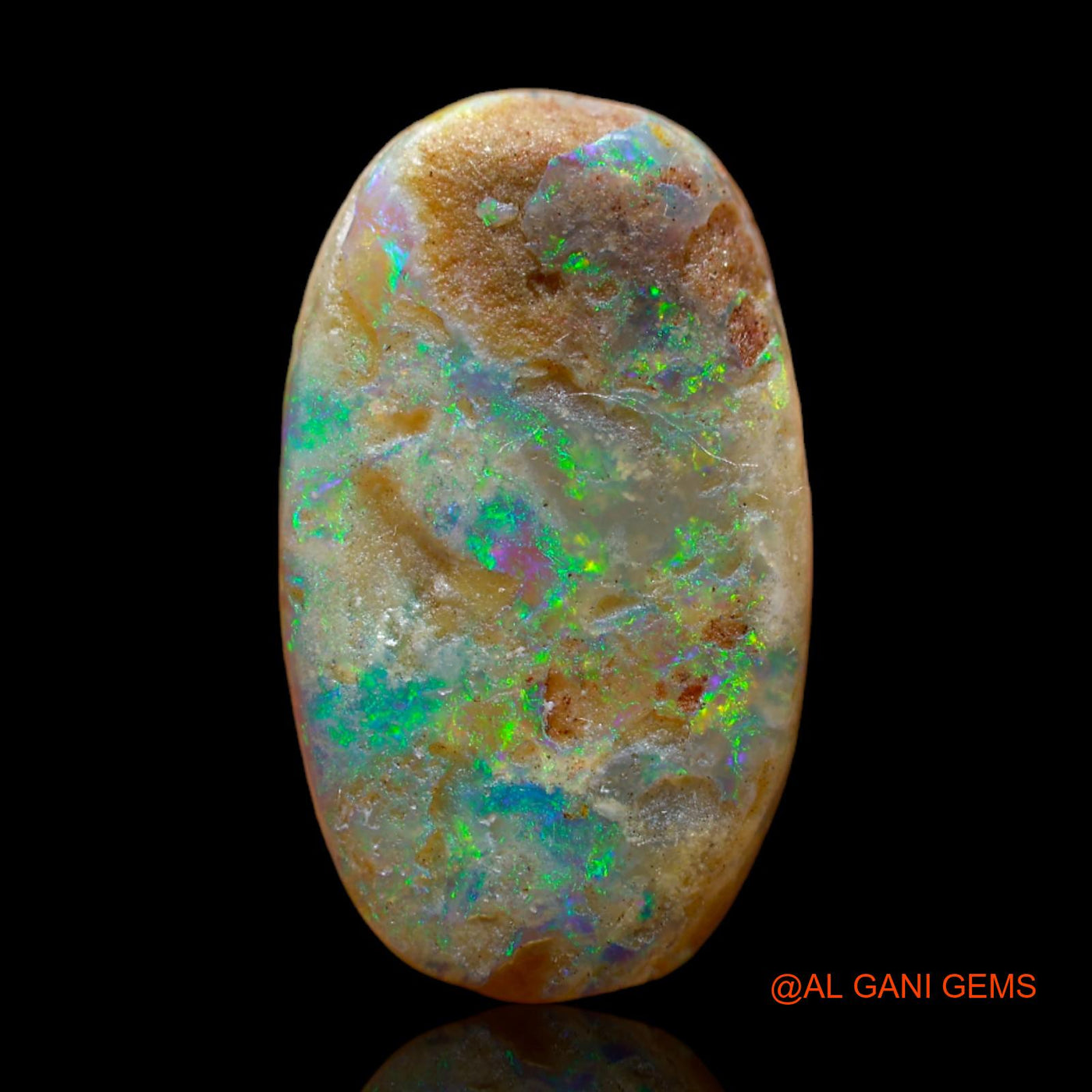 9.70 Cts Natural Australian Fire Opal Loose Gemstone Oval Cabochon 21x12x6 mm AB-247
