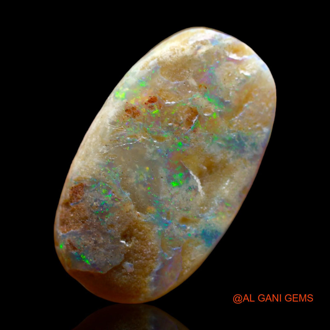 9.70 Cts Natural Australian Fire Opal Loose Gemstone Oval Cabochon 21x12x6 mm AB-247