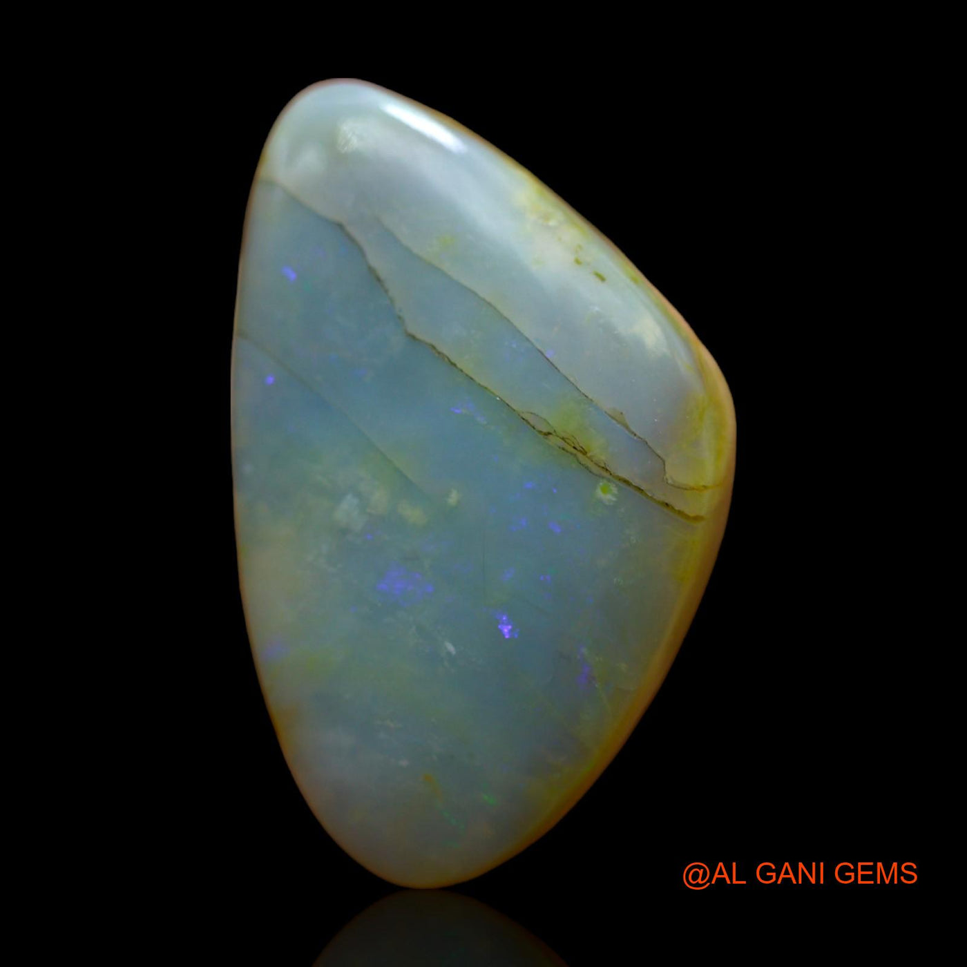 21.40 Cts Natural Australian Fire Opal Loose Gemstone Fancy Cabochon 25x16x8 mm AB-251
