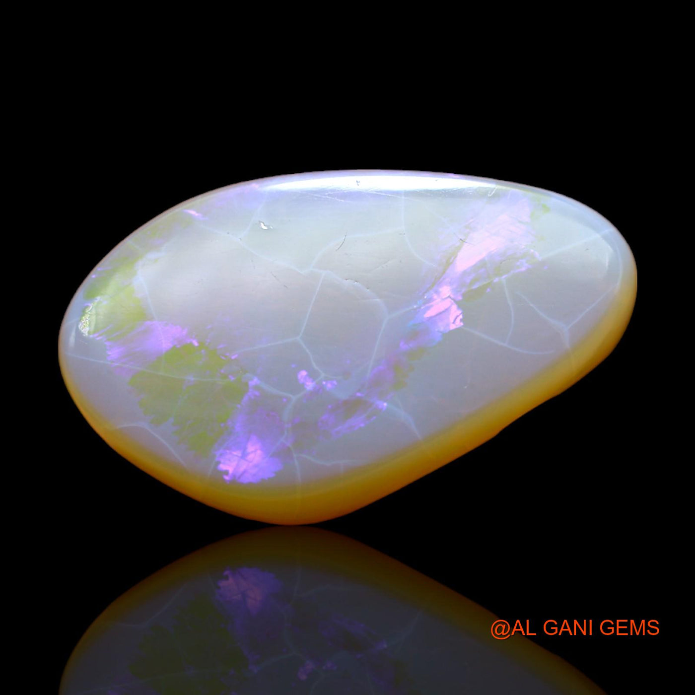 11.80 Cts Natural Australian Fire Opal Loose Gemstone Fancy Cabochon 24x14x5 mm AB-258