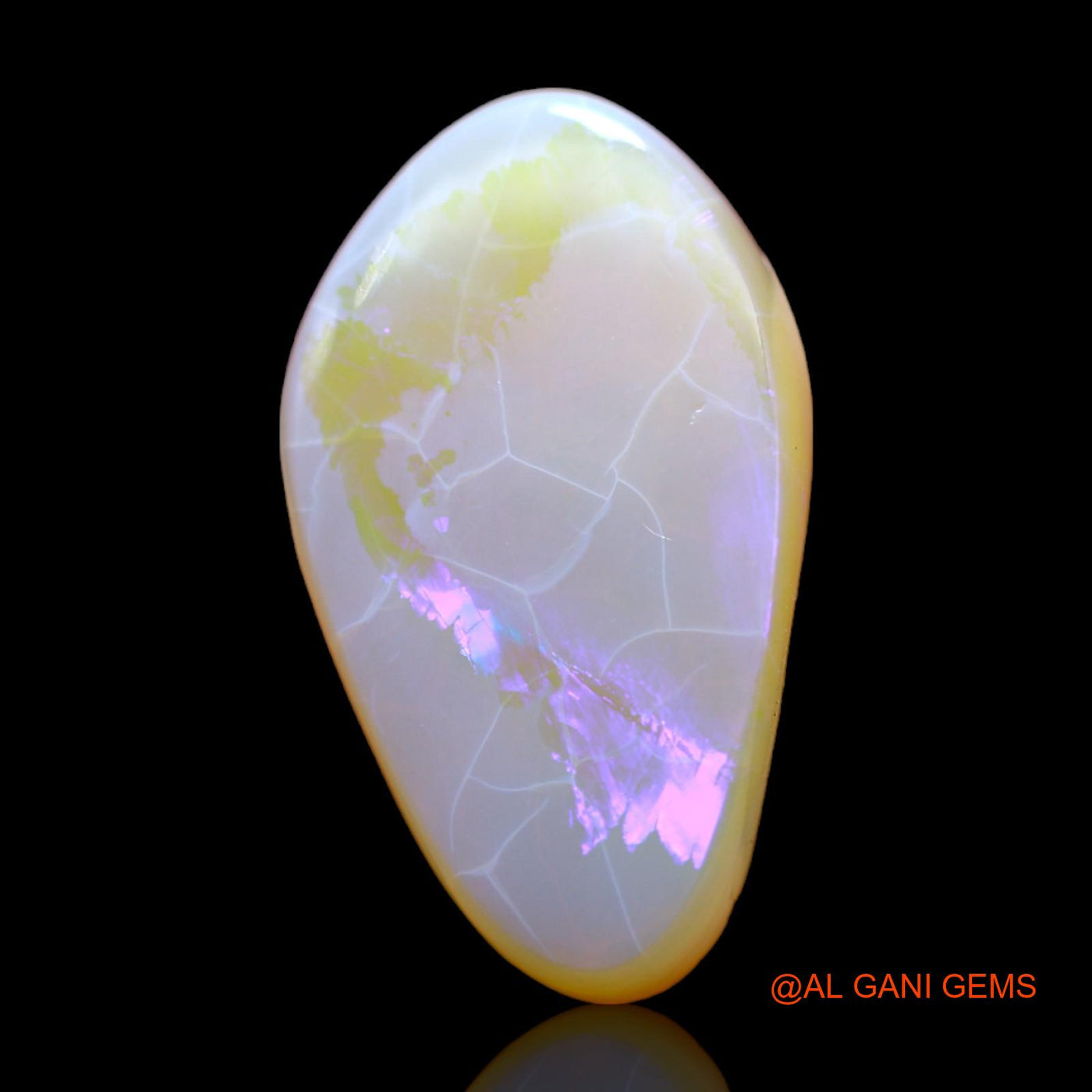 11.80 Cts Natural Australian Fire Opal Loose Gemstone Fancy Cabochon 24x14x5 mm AB-258
