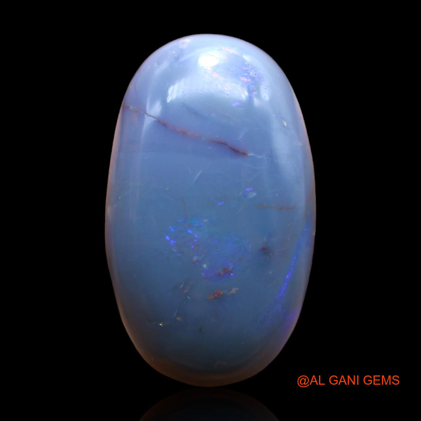 Natural Fire Opal Gemstone 15.00 Cts Loose Oval Cabochon From Australia 23x14x7 mm AB-261