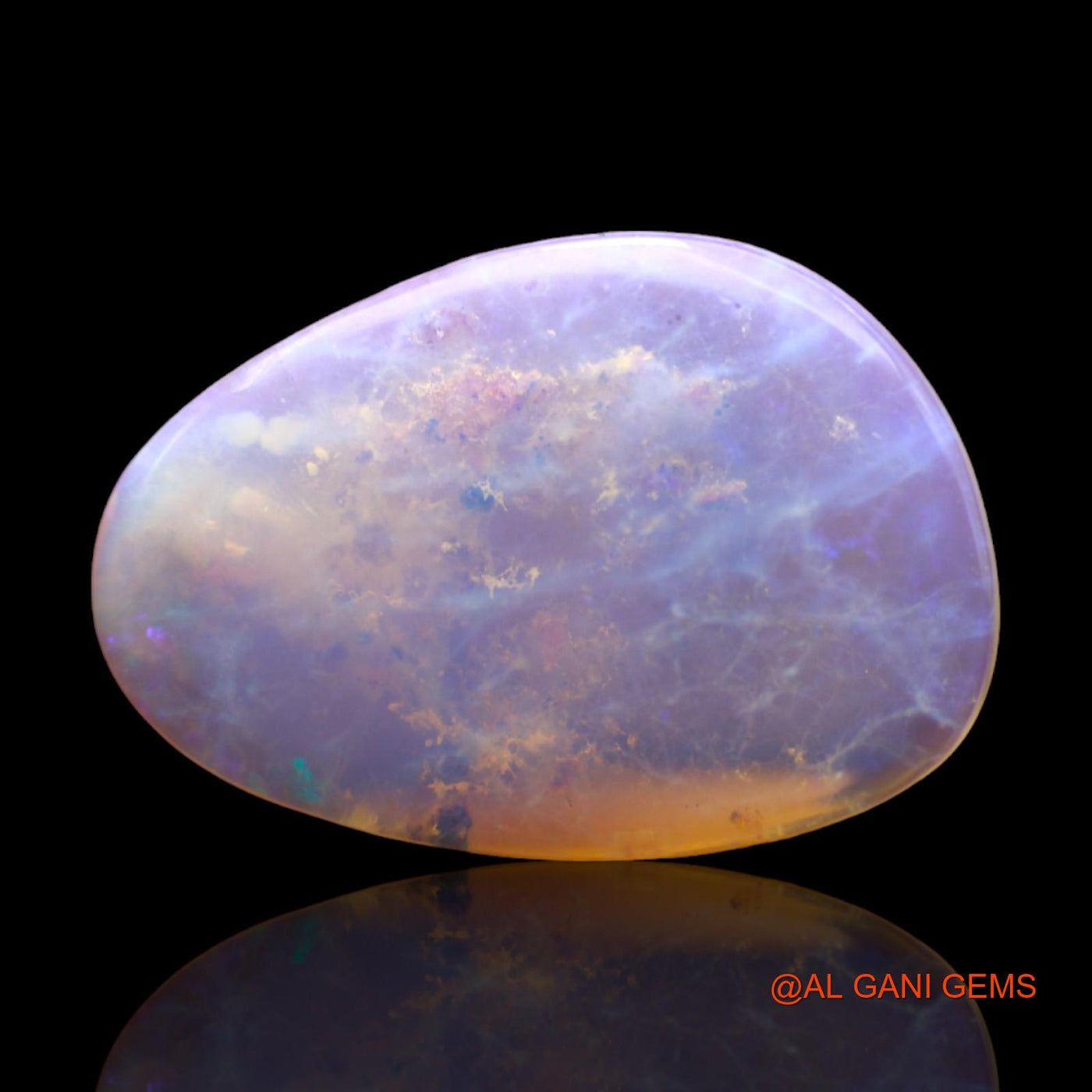 6.50 Cts Natural Australian Fire Opal Fancy Cabochon Loose Gemstone For Jewelry 22x15x2 mm AB-262