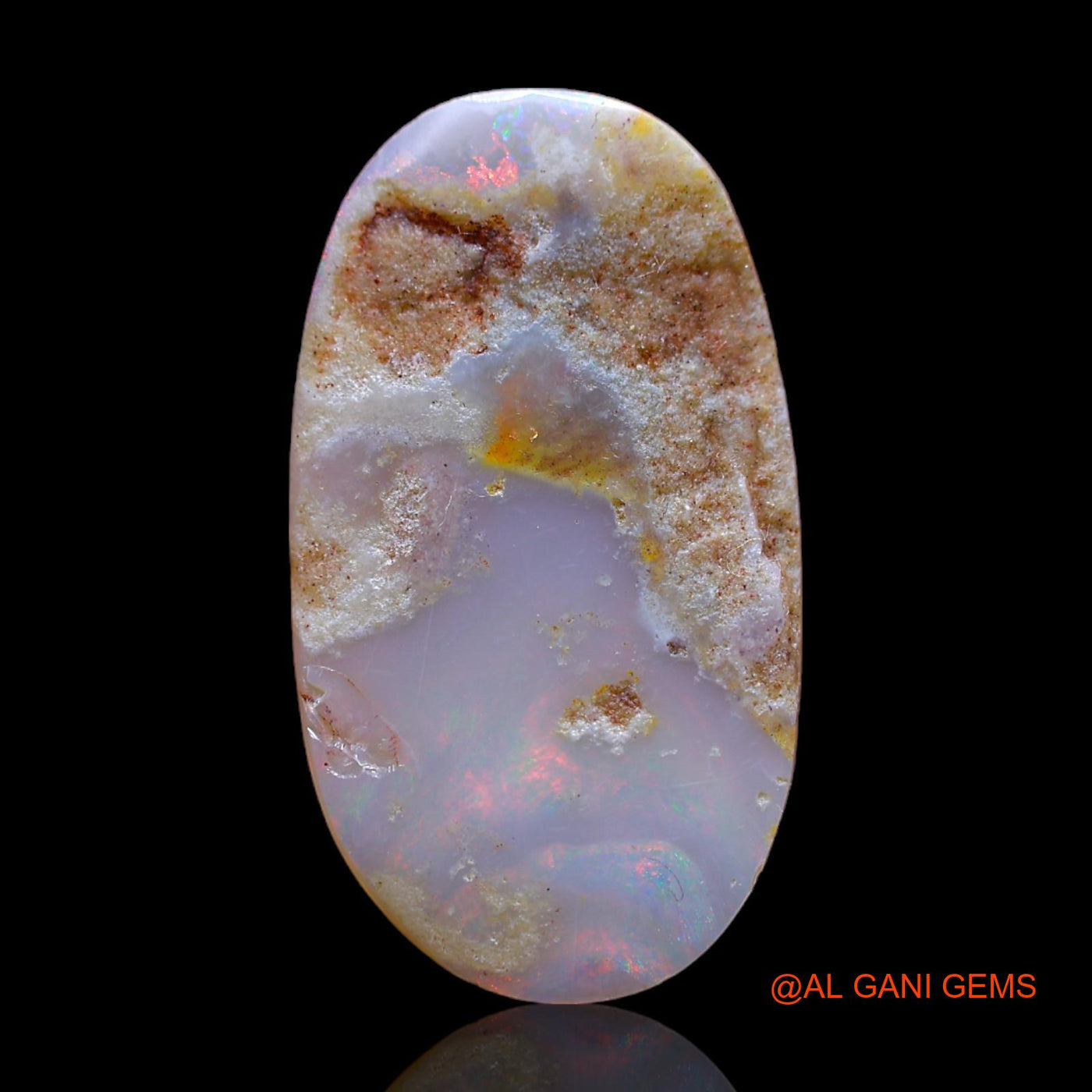 4.70 Cts Unheated Australian Fire Opal Loose Gemstone Oval Cabochon Natural 23x13x2 mm AB-263
