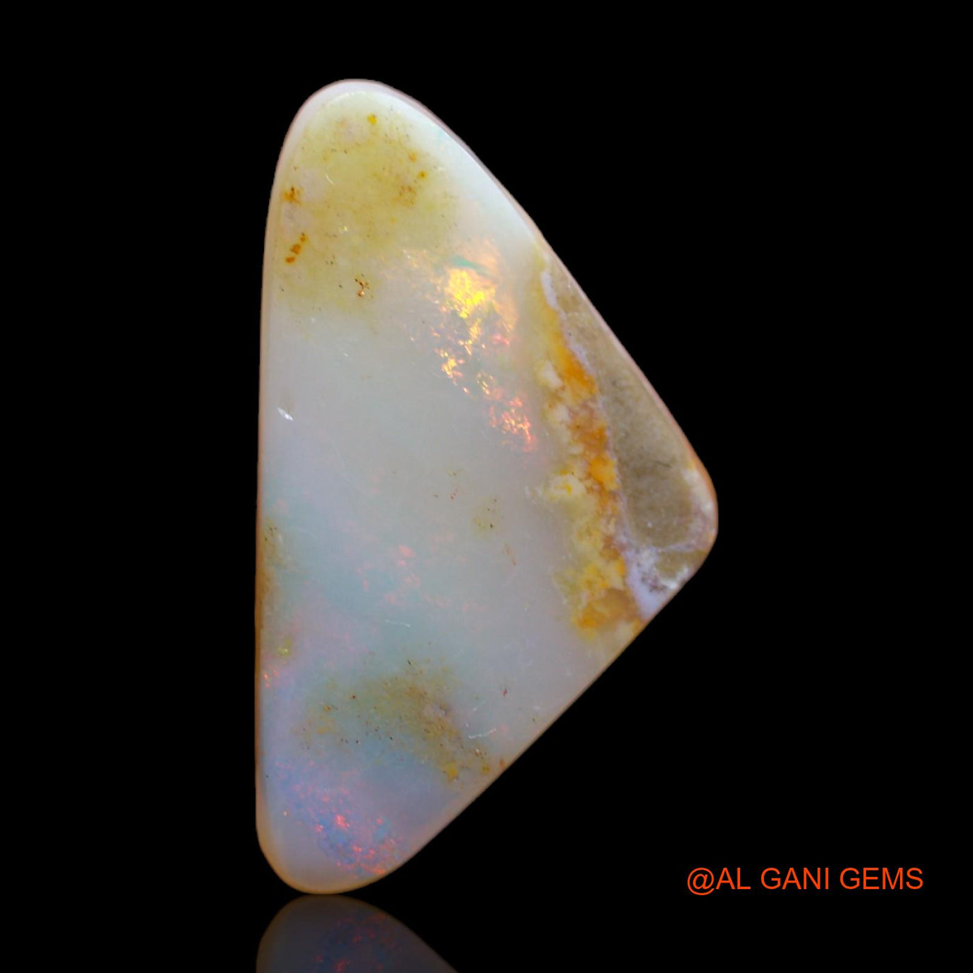 7.80 Cts Natural Australian Fire Opal Trillion Cabochon Loose Gemstone For Jewelry 22x12x5 mm AB-269