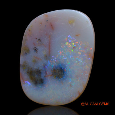 Natural Fire Opal Gemstone 6.00 Cts Loose Fancy Cabochon From Australia 18x14x3 mm AB-272