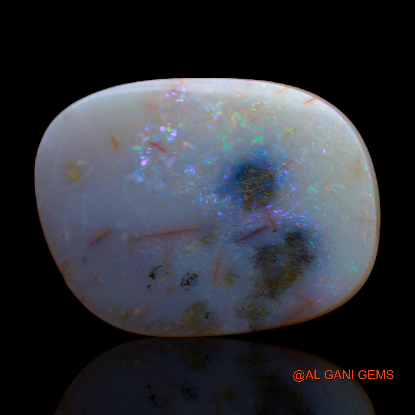 Natural Fire Opal Gemstone 6.00 Cts Loose Fancy Cabochon From Australia 18x14x3 mm AB-272