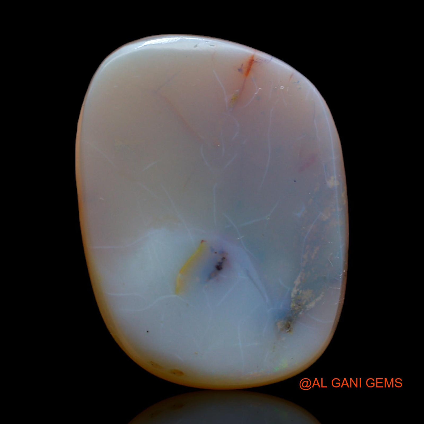 Natural Fire Opal Gemstone 6.00 Cts Loose Fancy Cabochon From Australia 18x14x3 mm AB-272