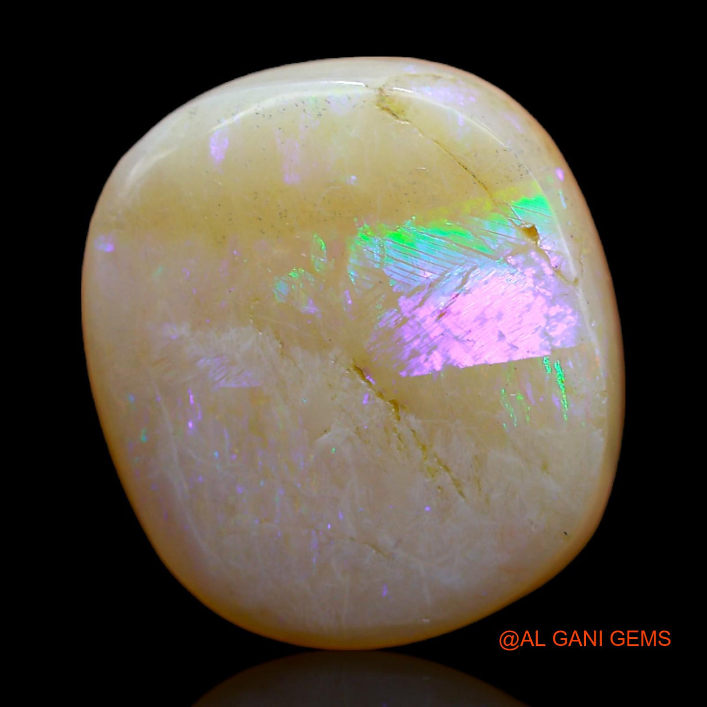 14.00 Cts Natural Australian Fire Opal Loose Gemstone Oval Cabochon 17x15x7 mm AB-273